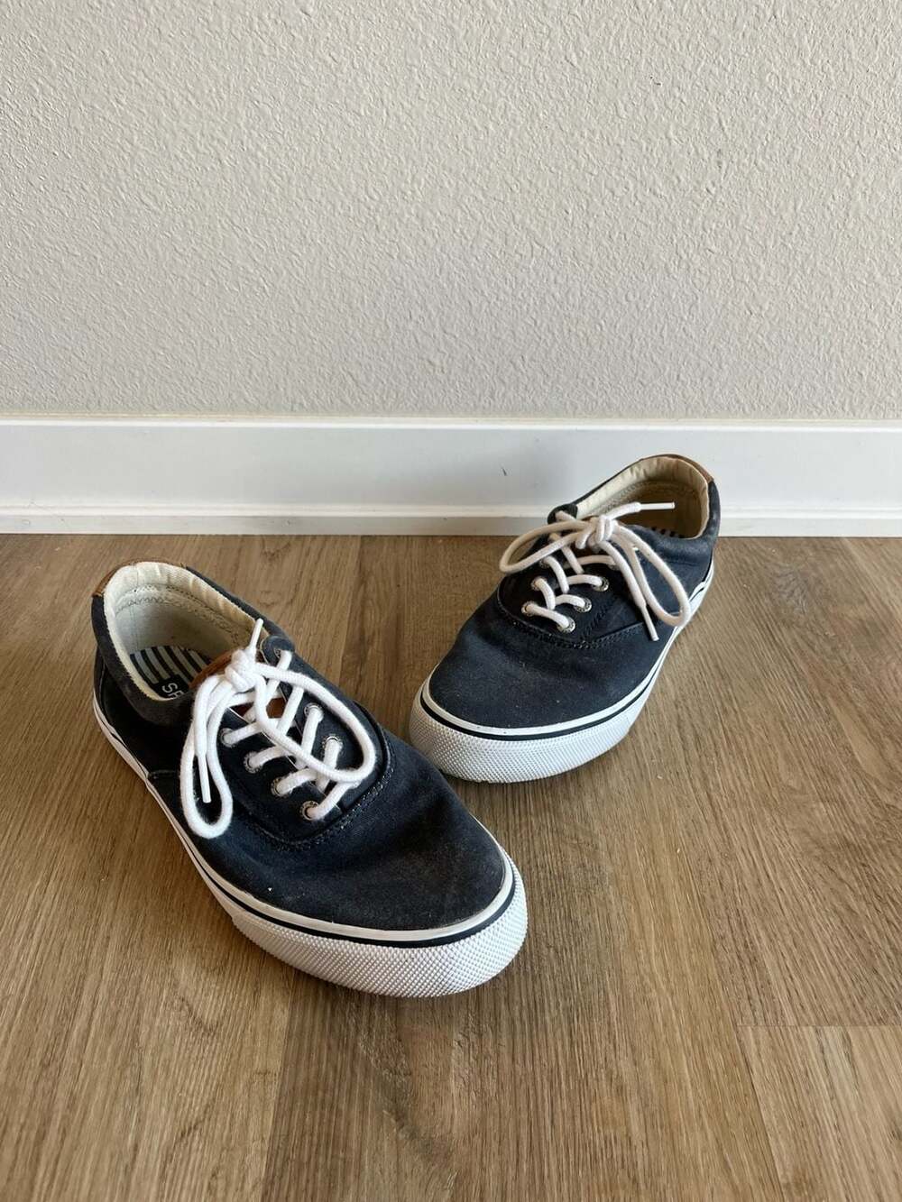 Sperry Striper, II CVO Sneaker, Navy Canvas Boat Shoe, Preppy, Size 9